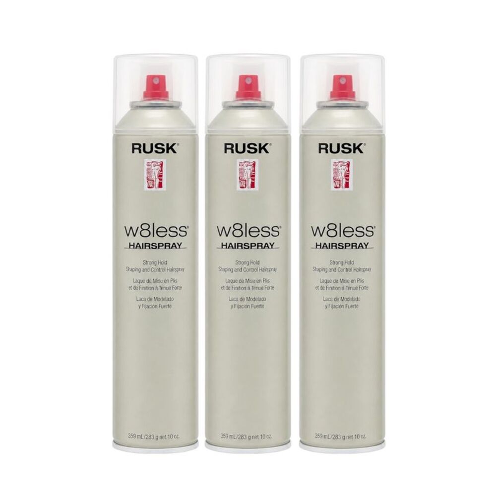 Rusk W8less Strong Hold Shaping and Control Hairspray 10 Oz (Pack of 3)
